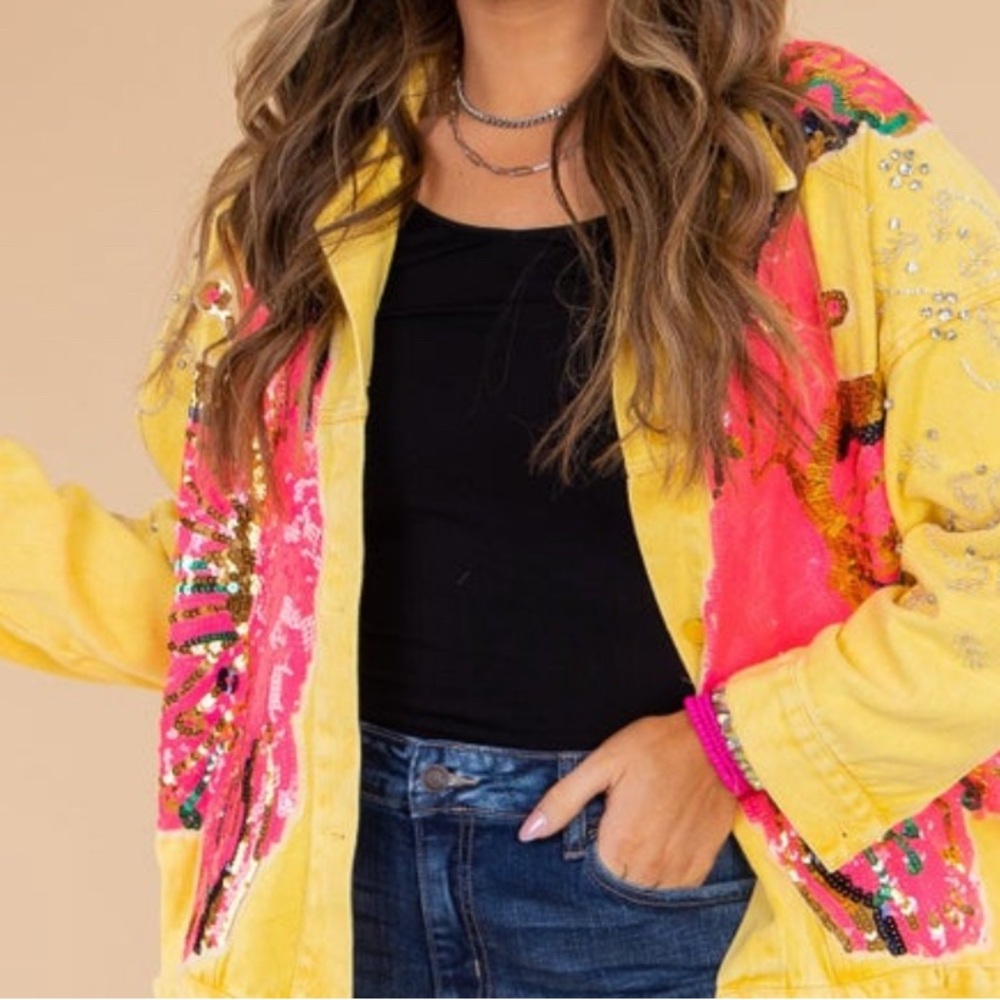Beulah Style Embellished Jean Jacket - Picture 3 of 13